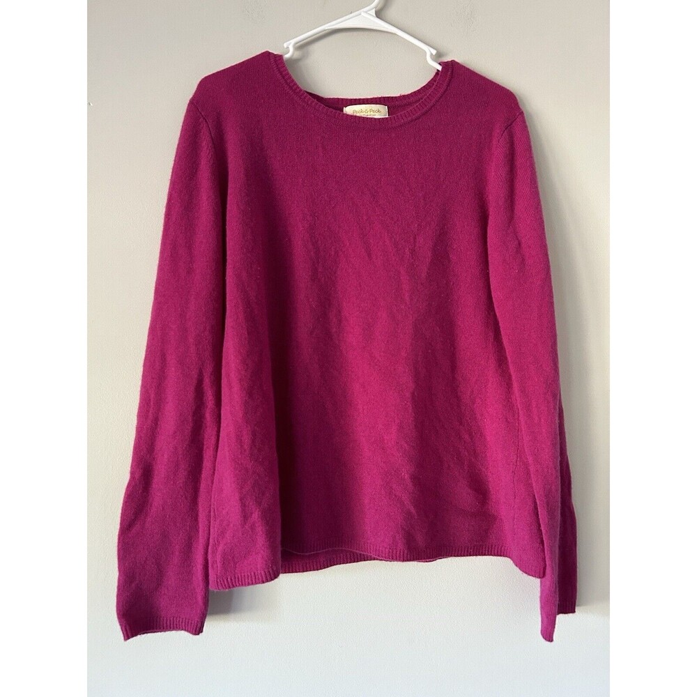 Peck & Peck Magenta Crew Neck Sweater